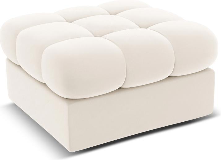 CXL by Christian Lacroix Velvet Pouf, "Yohan", 1 Seat, 60x60x38 Made in Europe