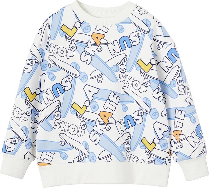 Vertbaudet Jungen Sweatshirt mit Skater-Print und Recycling-Polyester