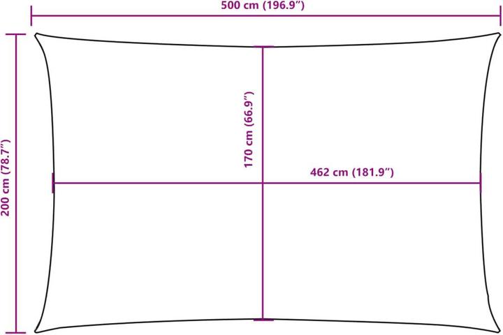 Produktbild VidaXL Sonnensegel (2 x 5 m)