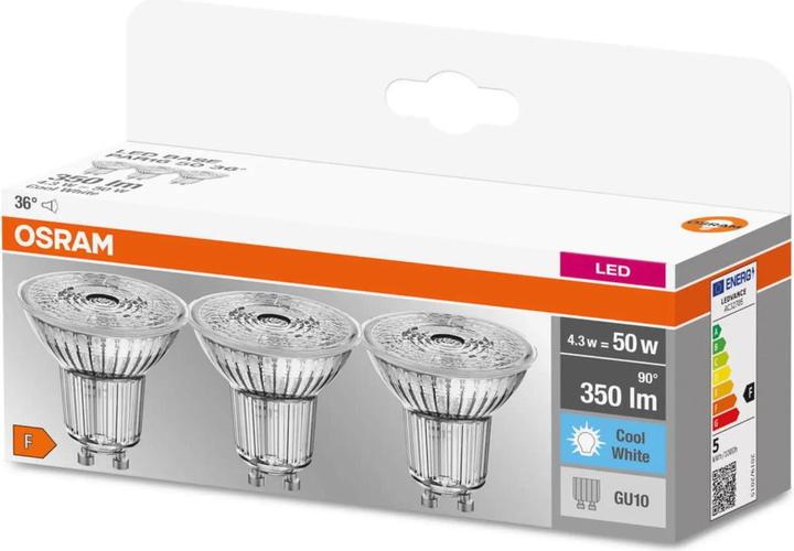 Actual product image Osram Base (GU10, 4.30 W, 350 lm, 3 x, F)