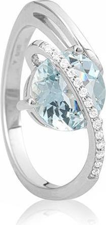 Breuning RING - E.AQUA/Brill. 0,091 Ct. H/si (57, 750/18 K Gold)