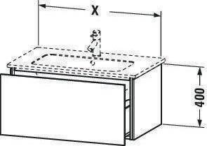 Produktbild Duravit Waschtischunterbau L-CUBE 1020x481x400mm weiss hochglanz (102 x 48 x 40 cm)