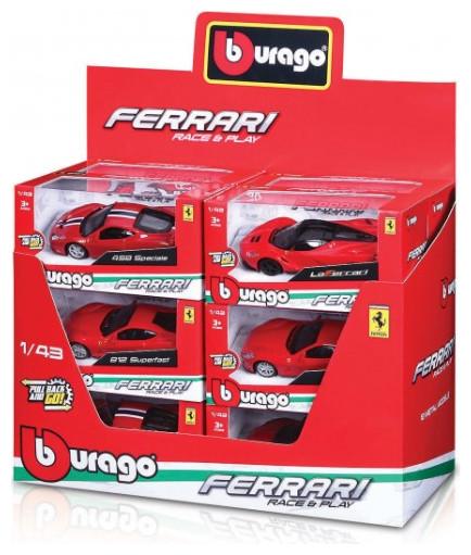 Actual product image Bburago 1:43 Ferrari Race&Play Motorized Asst.