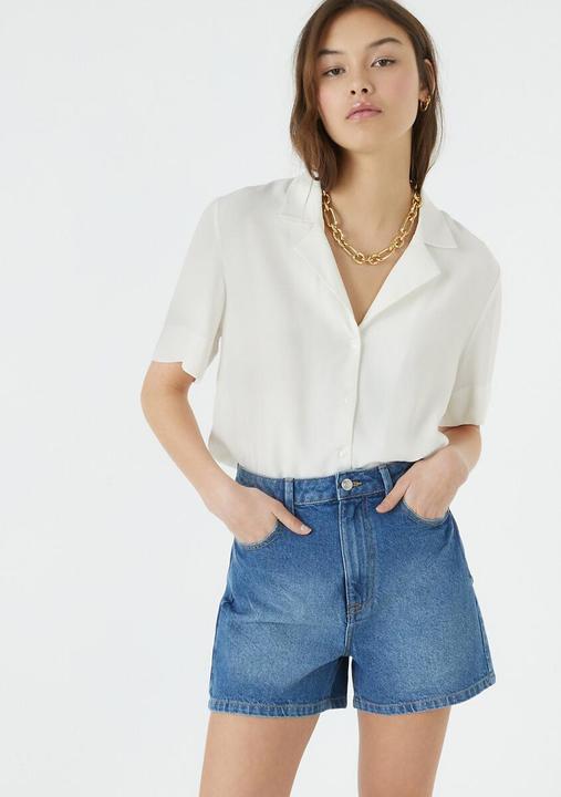 Produktbild La Redoute Collections Kurzärmelige Bluse mit Reverskragen (42)