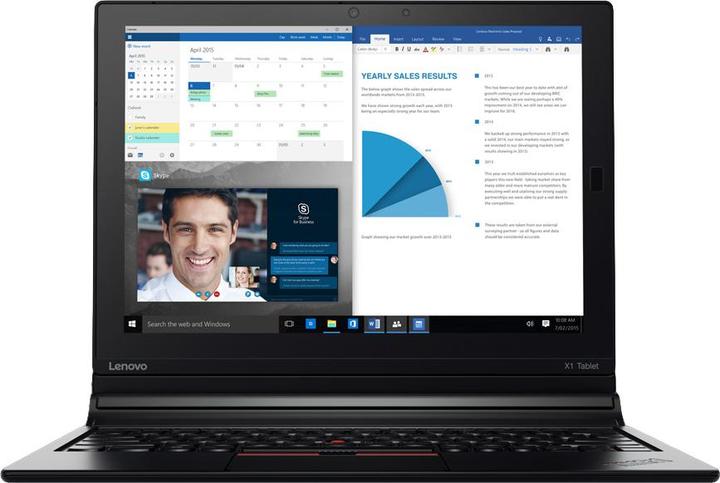 Produktbild Lenovo ThinkPad X1 Tablet 256GB 3G 4G Schwarz Tablet (4G, 12", 256 GB, Schwarz)