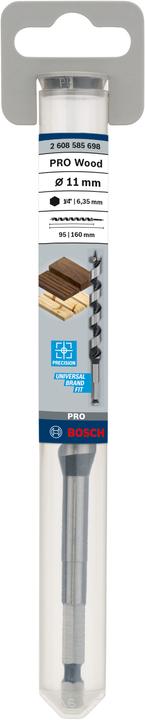 Actual product image Bosch Professional Zubehör PRO Wood Wood auger bit, 11 x 95 x 160 mm (11 mm)