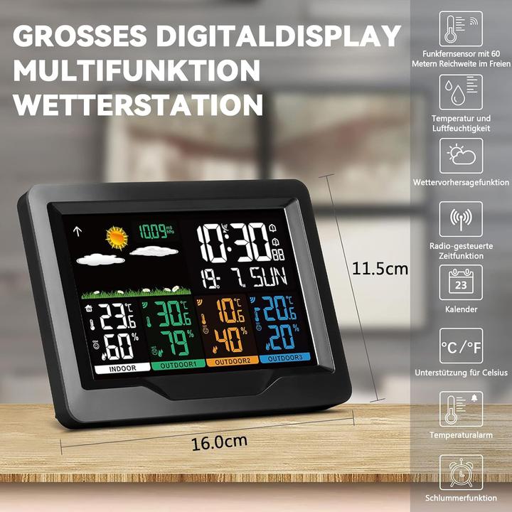 Produktbild Oule Wetterstation mit 3 Aussensensoren