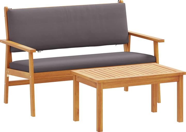 Actual product image VidaXL 4-piece garden sofa set with cushions made of solid acacia wood