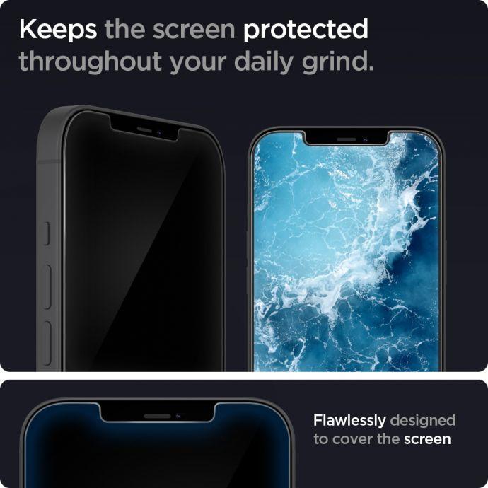 Produktbild Spigen Glas TR Displayschutzfolie 1 St. (1 Stück, Apple iPhone 12, Apple iPhone 12 Pro)
