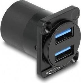 Produktbild Delock D-Typ Modul USB 3.2 Gen 1 Typ-A 2 x Buchse zu 2 x Buchse