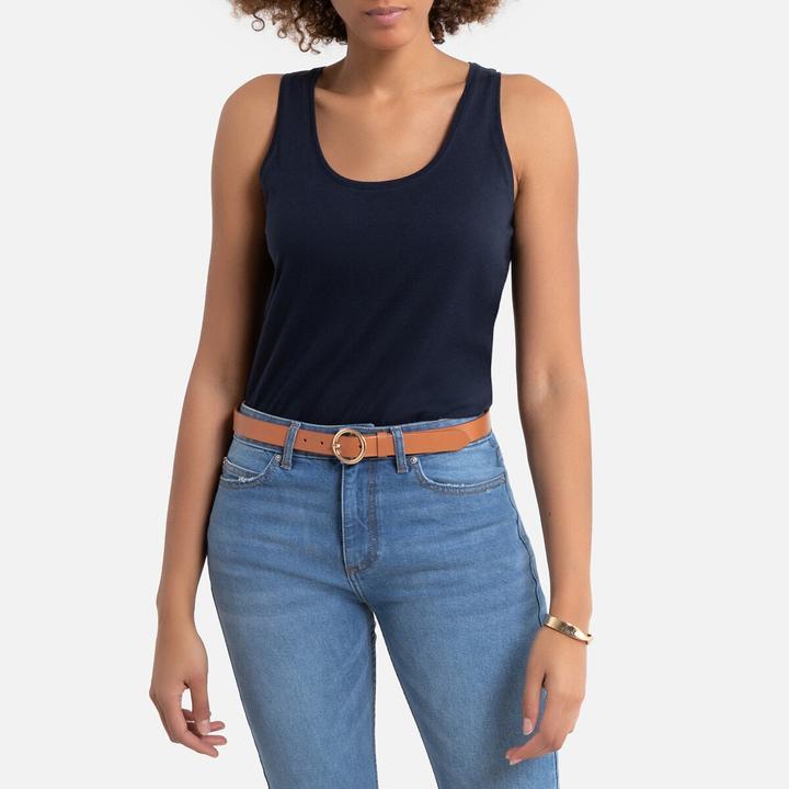 Actual product image La Redoute Collections Sleeveless top with swimmer back (L)