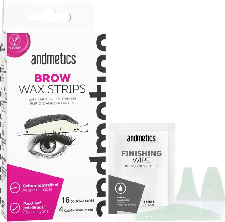 Andmetics Brow Wax Strips (45 x, 45 g)