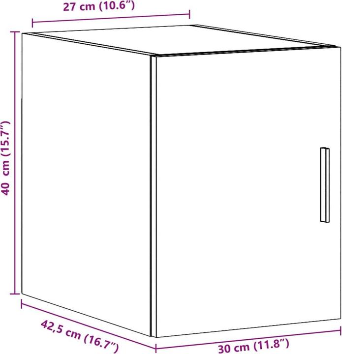 Immagine prodotto VidaXL Armadio a muro (30 x 42,5 x 40 cm)