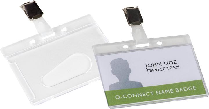 Q-Connect Harde doos voor bedrijfs-ID-kaarten met clip