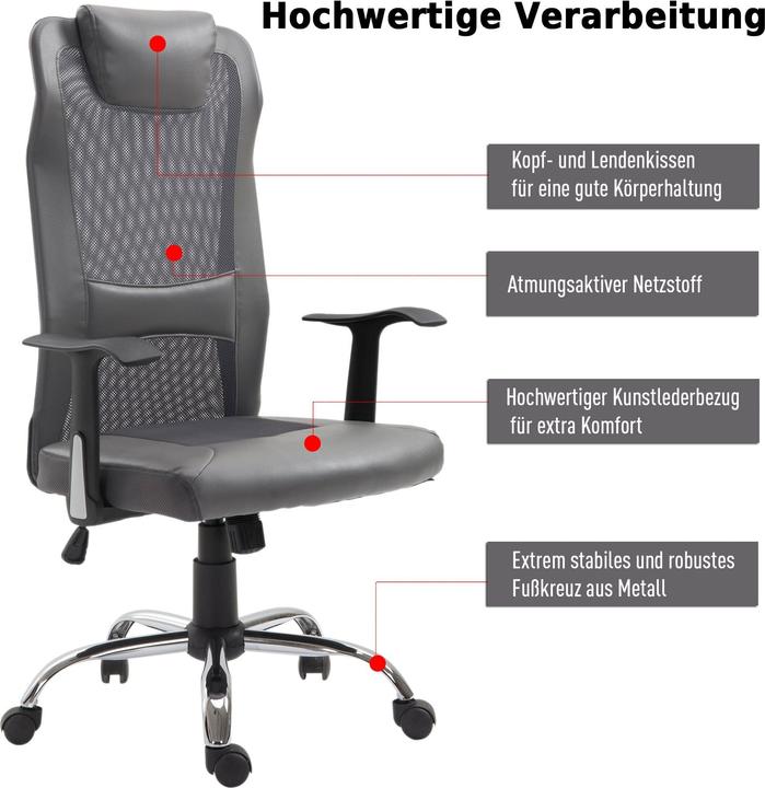 Produktbild Vinsetto Bürostuhl ergonomisch
