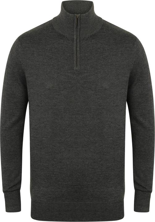 Produktbild Henbury 14 Zip Langarm Pullover (L)