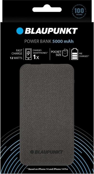Productafbeelding Blaupunkt Powerbank 5000 mAh (5000 mAh, 12 W, 12 Wh)