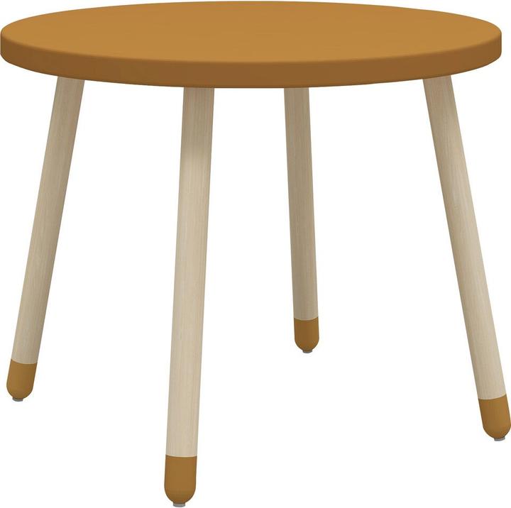Flexa Table pour enfants Dots Rond Moutarde (Groupe de sièges pour enfants)