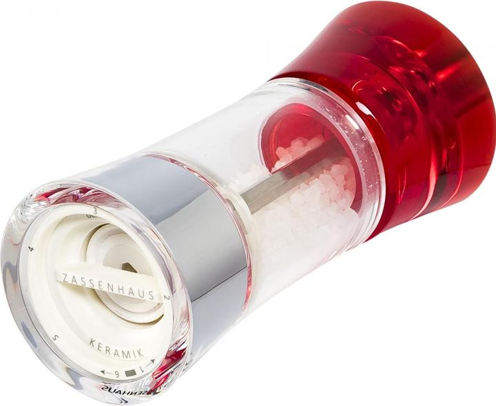 Produktbild Zassenhaus Salzmühle AACHEN Acryl, rot, 14 cm (Diverse Gewürze, Kräuter, Salz)