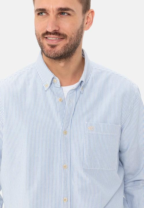 Produktbild Camel Active Oxford Streifenhemd aus nachhaltigem Organic Cotton (M)