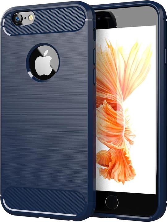 Immagine prodotto Cadorabo TPU Ultra sottile in acciaio inossidabile al carbonio Combi Cover (Apple iPhone 6)