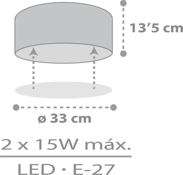 Immagine prodotto Dalber Lampada da soffitto Colore Grigio chiaro (E27)