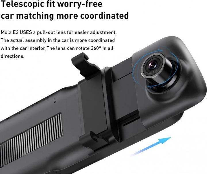 Produktbild DDpai Dash camera Mola E3 1440p (WLAN, Akku, Bluetooth, GPS-Empfänger, Full HD)