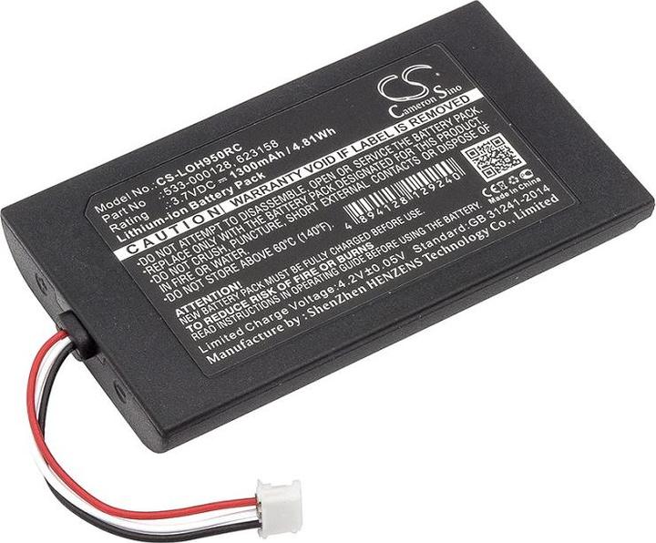 NoName Batteria per telecomando 533-000128, 623158 per Logitech, 3,7V, 1300mAh (1 pz., Specifico del dispositivo)