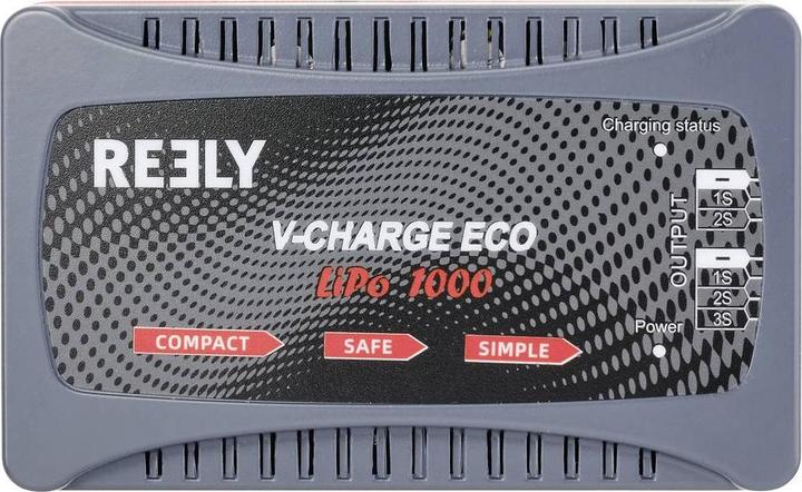 Actual product image Reely V-CHARGE ECO LiPo 1000 model charger 230 V 1 A LiPo