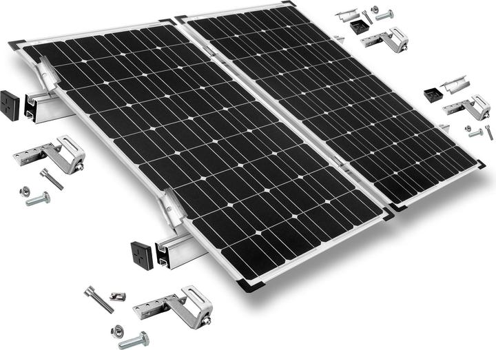 Produktbild Offgridtec Befestigungskit mit Dachhaken 3-fach verstellbar (für Dachziegel) für Schrägdachmontage 2 Solarp
