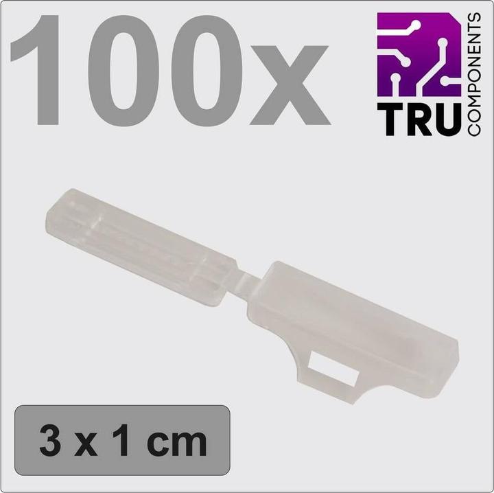 Tru Components TC-12888596 T24CA081 Zeichenträger Beschriftungsfläche: 9.5 x 30
