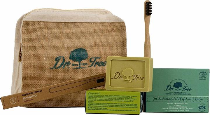 Actual product image Dr. Tree The Traveller's Kit Moisturizing Shampoo Peeling Shower Gel Bamboo Soap Dish Eco Toiletry B (Hair care set)