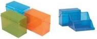 Actual product image Helit Small translucent card index box, A6 landscape, blue, empty, in translucent design, for approx. 400 (A6)