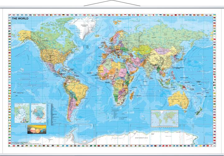 Image du produit Franken Tableau de cartes Monde laminé