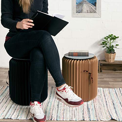 Produktbild Navaris Design Hocker aus Papier faltbar