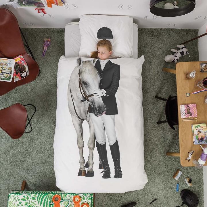 Actual product image Snurk Girls' bed linen equestrian 135 x200