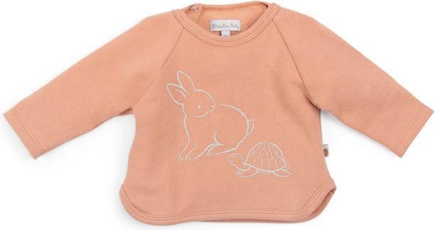 Moulin Roty IMPALA Sweat-shirt 12 Monate molleton noisette motif tortue et lapin (74)
