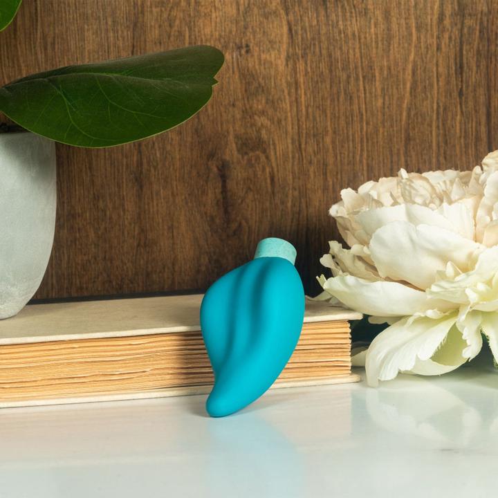 Actual product image Gaia Eco Caress Vibrator Aqua