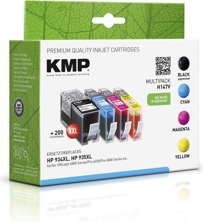 Image du produit KMP H147V Multipack BK/C/M/Y compatible avec HP 934/935 XL (M, CF, C, Y)