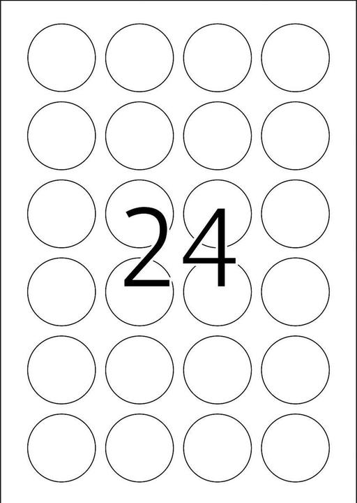 Actual product image HERMA A4 security labels