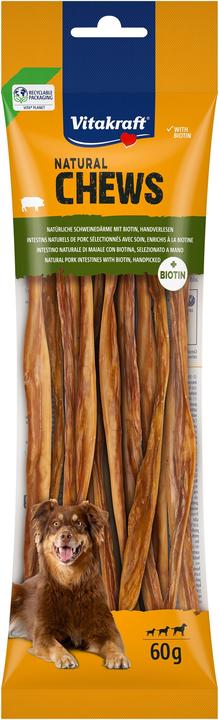 Immagine prodotto Vitakraft NATURAL CHEWS intestino di maiale essiccato per cani 60g - (58291) (10 pz., 60 g)