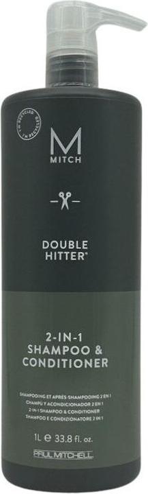 Actual product image Paul Mitchell Mitch Double Hitter 2-in-1 Shampoo & Conditioner (1000 ml, Liquid shampoo)