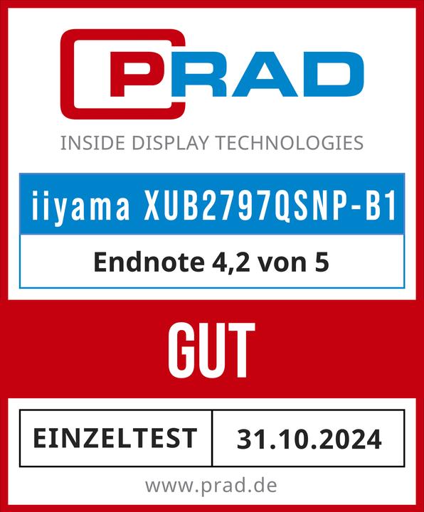 Actual product image iiyama Monitor XUB2797QSNP-B1 (2560 x 1440 pixels, 27")