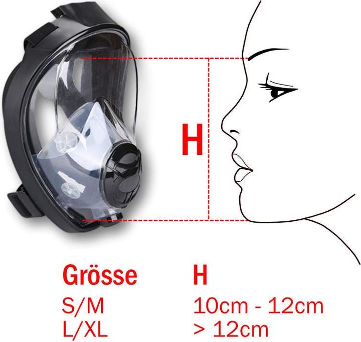 Produktbild Hermex Schnorchelmaske Vollgesichtsmaske Tauchmaske Schwimmbrille