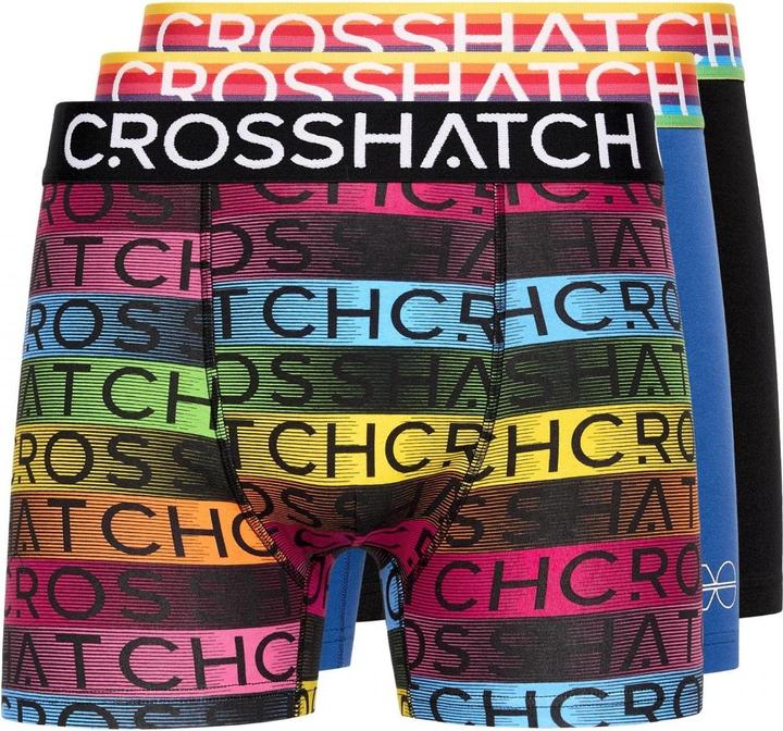 Crosshatch Rainbow Mix Boxershorts (3erPack) (M)