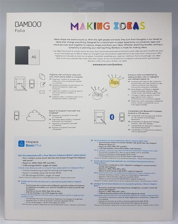 Actual product image Wacom Bamboo Folio S (7")