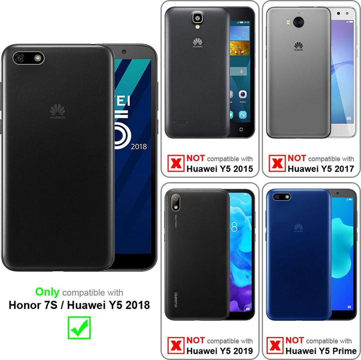 Immagine prodotto Cadorabo Flip come copertura invisibile (Huawei Y5 (2018))