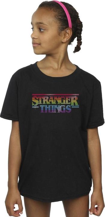 Immagine prodotto Netflix Stranger Things Rainbow Dot Logo Maglietta Ragazze (140, 146)