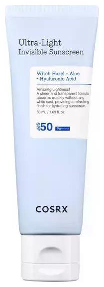 Produktbild Cosrx Ultra-Light Invisible Sunscreen SPF50 PA++++ Leichter, schnell absorbierender UV-Schutz Hydratio (Sonnencreme, SPF 50, 50 ml)