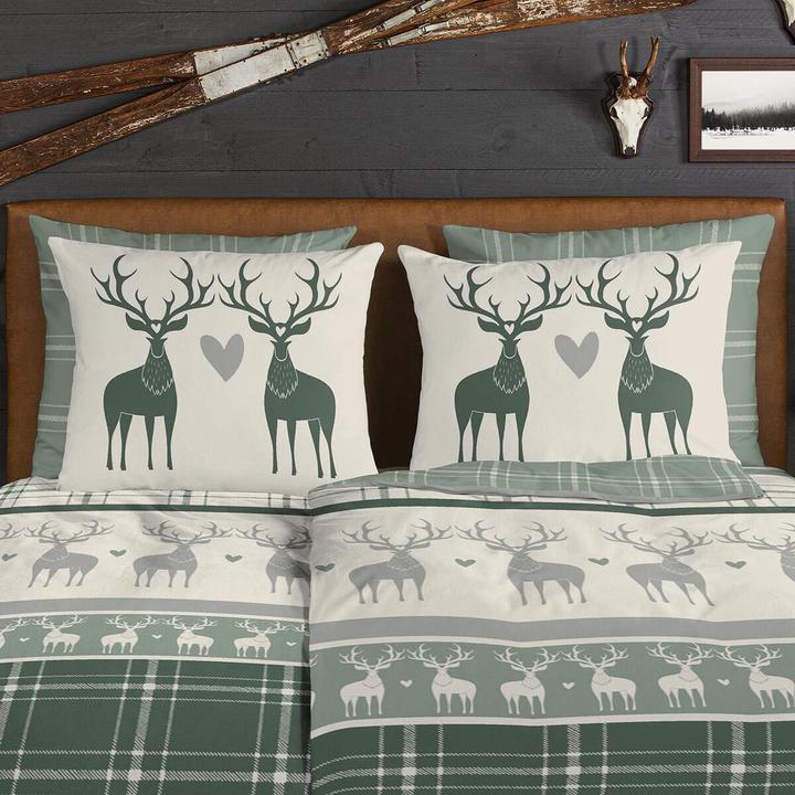 Actual product image Traumschlaf Deer (Bedding set, 135x200 cm + 80x80 cm)